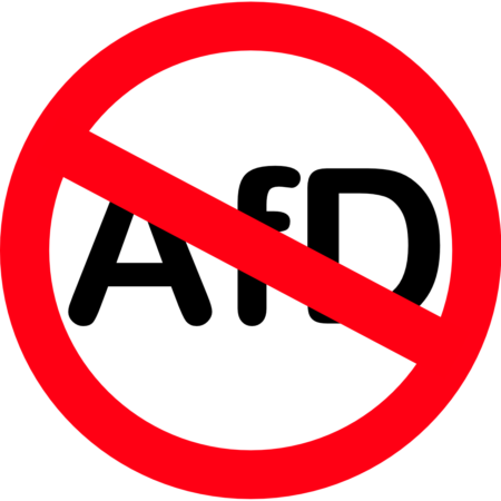 Ein Verbotsschilds gegen die AfD